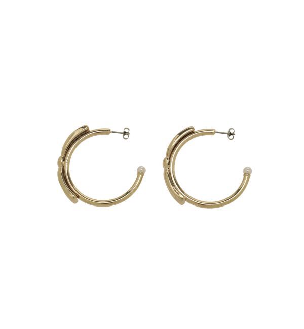 CALNAMUR「RIBBON HOOPE PIERCE/リボンフープピアス」|その他|