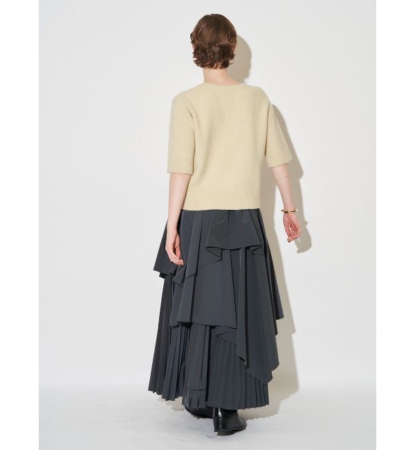 ELENDEEK「ASYMMETRY PLEAT MIX SK」|スカート|