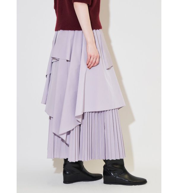 ELENDEEK「ASYMMETRY PLEAT MIX SK」|スカート|