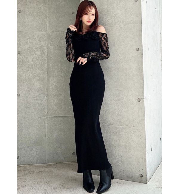 RESEXXY「レースモチーフドッキンクニットワンピース」|ワンピース|