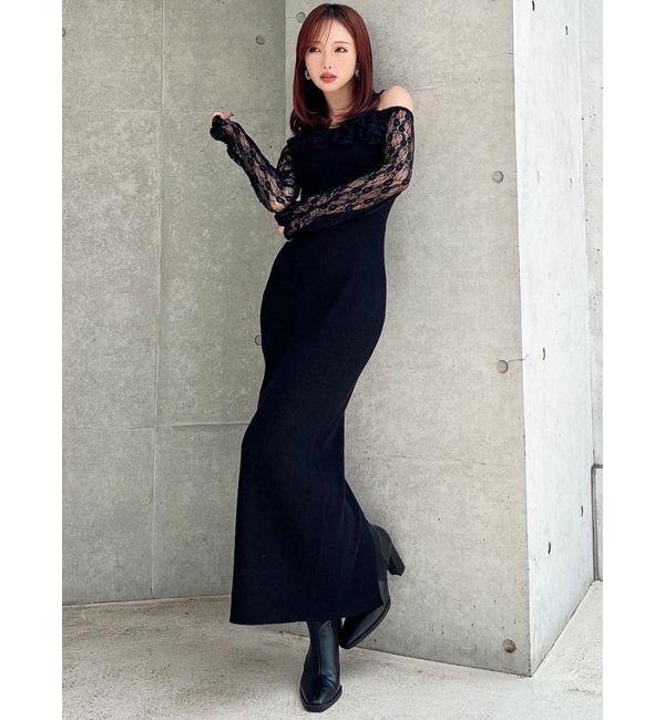 RESEXXY「レースモチーフドッキンクニットワンピース」|ワンピース|