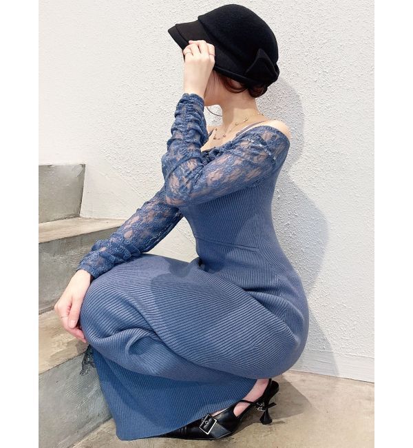 RESEXXY「レースモチーフドッキンクニットワンピース」|ワンピース|