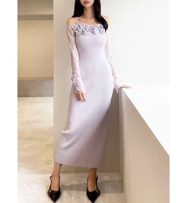 RESEXXY「レースモチーフドッキンクニットワンピース」|ワンピース|