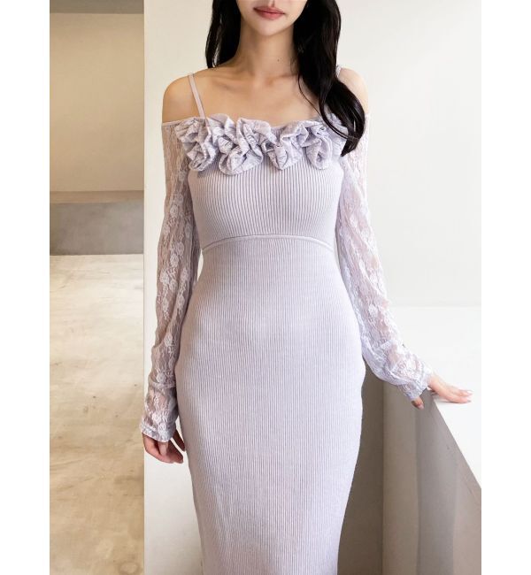 RESEXXY「レースモチーフドッキンクニットワンピース」|ワンピース|