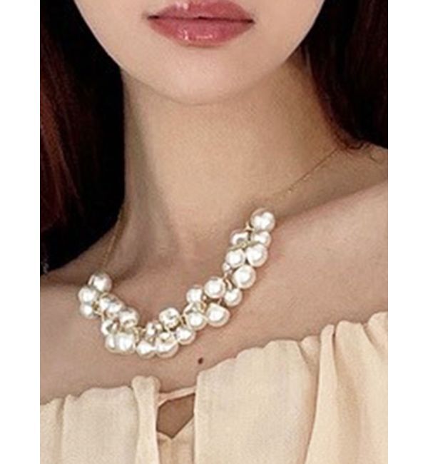 RESEXXY「パールボリュームネックレス」|ネックレス|ゴールド