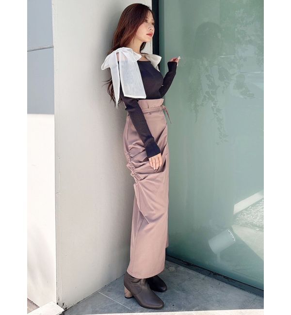 MERCURYDUO「ハイウエストアシメタックタイトスカート」|スカート|