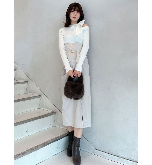 MERCURYDUO「ハイウエストアシメタックタイトスカート」|スカート|