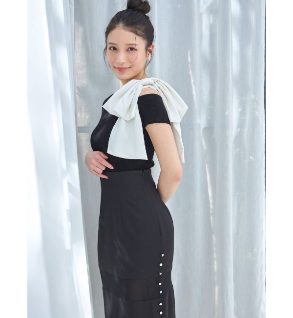 MERCURYDUO「パネルシアー切替ナロースカート」|スカート|