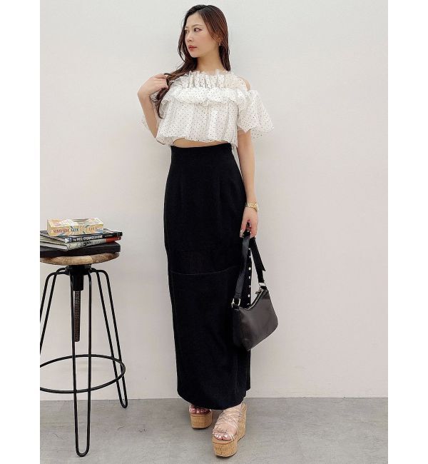 MERCURYDUO「パネルシアー切替ナロースカート」|スカート|