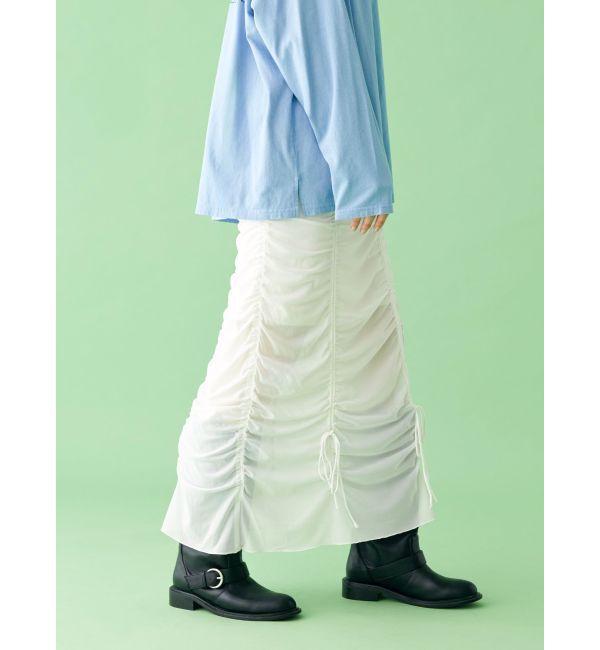 Ungrid「【WEB限定】シャーリングデザインスカート」|スカート|