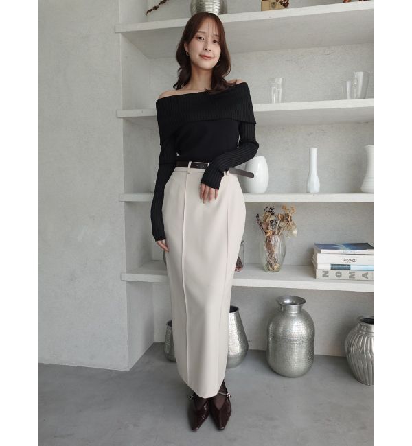 LAGUNAMOON「ピンタックIラインスカート」|スカート|