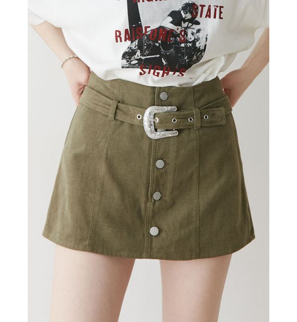 jouetie「ローウエストベルトスカパン」|スカート|カーキ