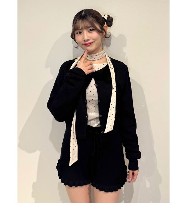 jouetie「ローズモチーフコンパクトニット【セットアップ対応】」|ニット・セーター|