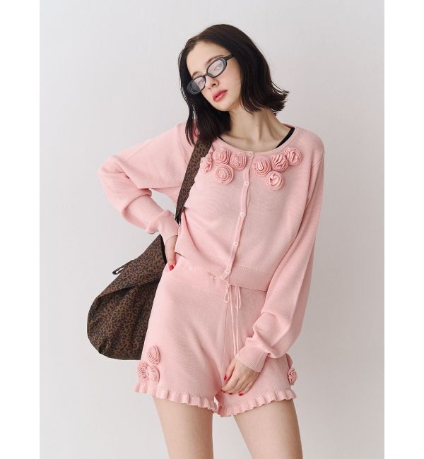 jouetie「ローズモチーフコンパクトニット【セットアップ対応】」|ニット・セーター|