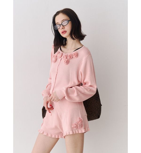 jouetie「ローズモチーフコンパクトニット【セットアップ対応】」|ニット・セーター|