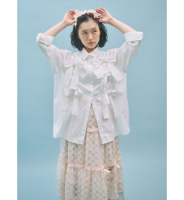 merry jenny「bon bon ribbon shirt」|シャツ・ブラウス|