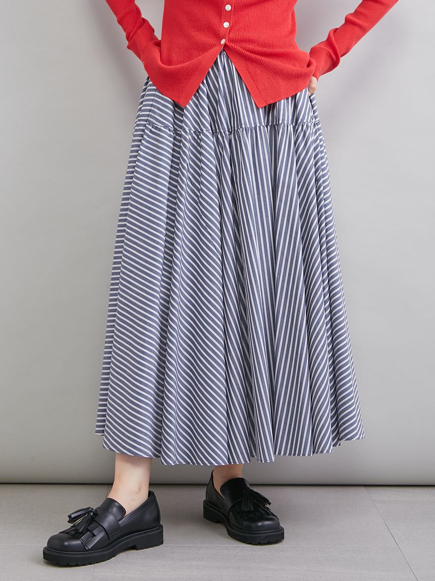 Mila Owen「ウエストボリュームフレアスカート」|スカート|GRY