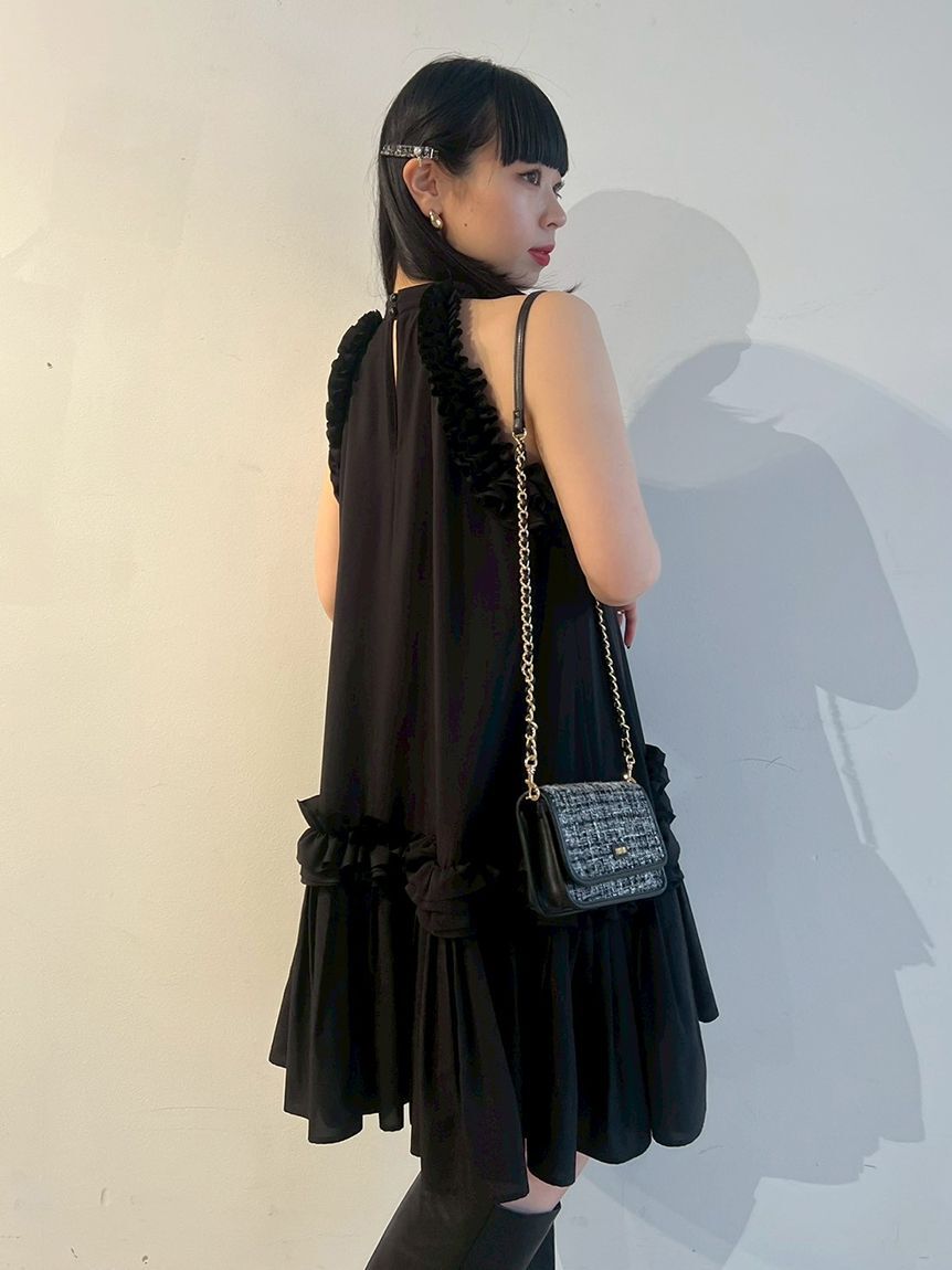 FURFUR「フリルホルターミニドレス」|ドレス|