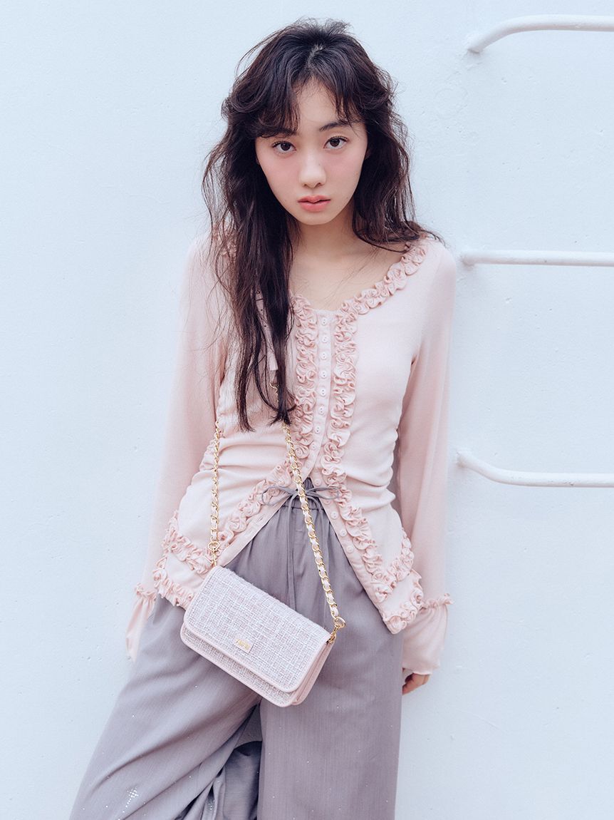 FURFUR「ビジュー付きイージーパンツ」|チノ|