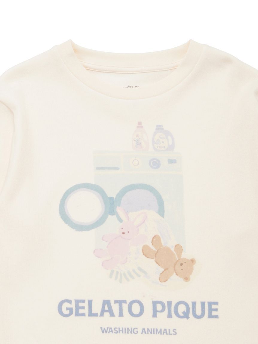 GELATO PIQUE KIDS & BABY「【JUNIOR】ウォッシングアニマルワンポイントロンT」|ルームウェア|