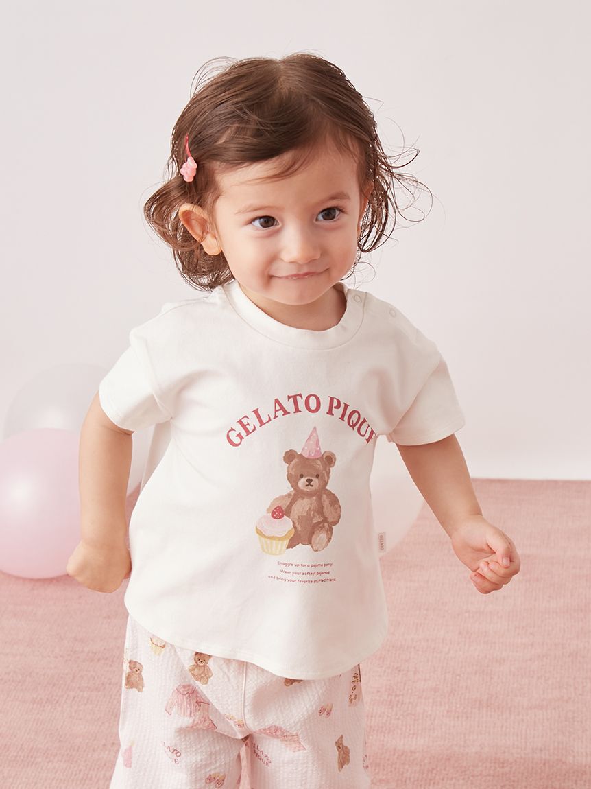 GELATO PIQUE KIDS & BABY「【BABY】パジャマパーティーワンポイントフレアTシャツ」|その他ベビーウェア|OWHT