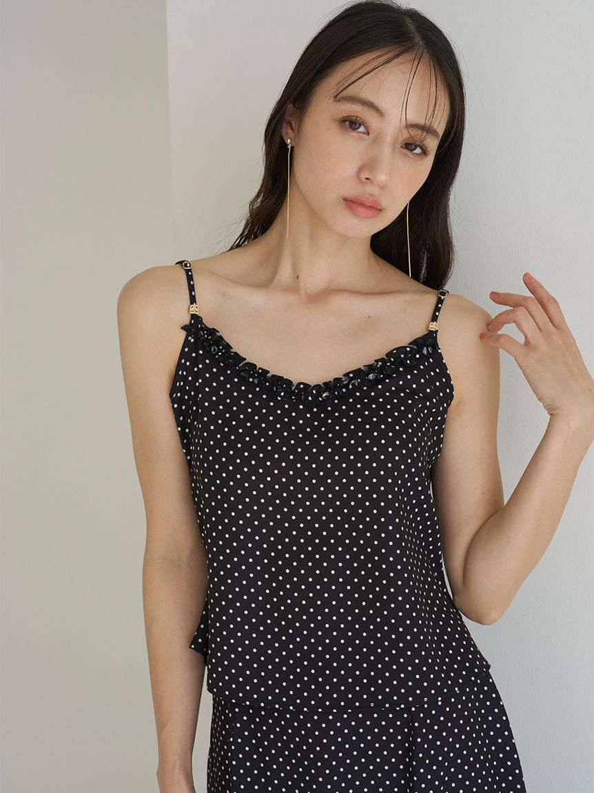 SNIDEL「フリルトリムキャミソール」|キャミソール|