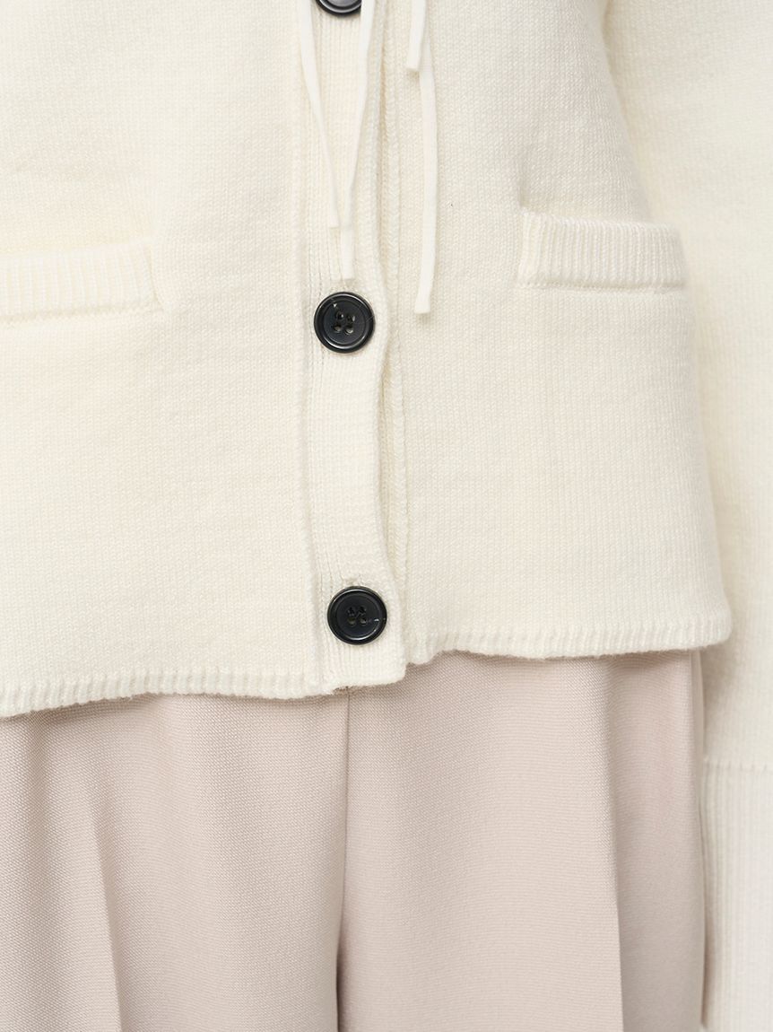 SNIDEL「バテンレースカラーニットカーディガン」|カーディガン|