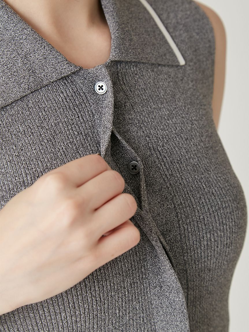 FRAY I.D「【00サイズあり】ポロニットドッキングワンピース」|ワンピース|