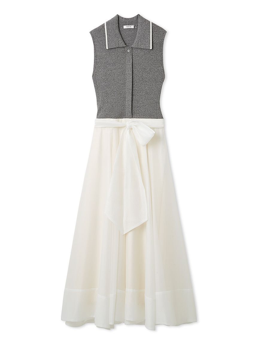 FRAY I.D「【00サイズあり】ポロニットドッキングワンピース」|ワンピース|