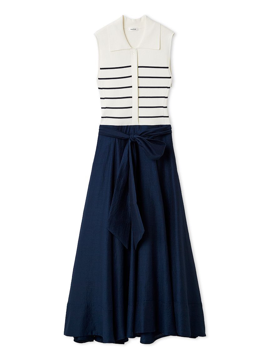 FRAY I.D「【00サイズあり】ポロニットドッキングワンピース」|ワンピース|