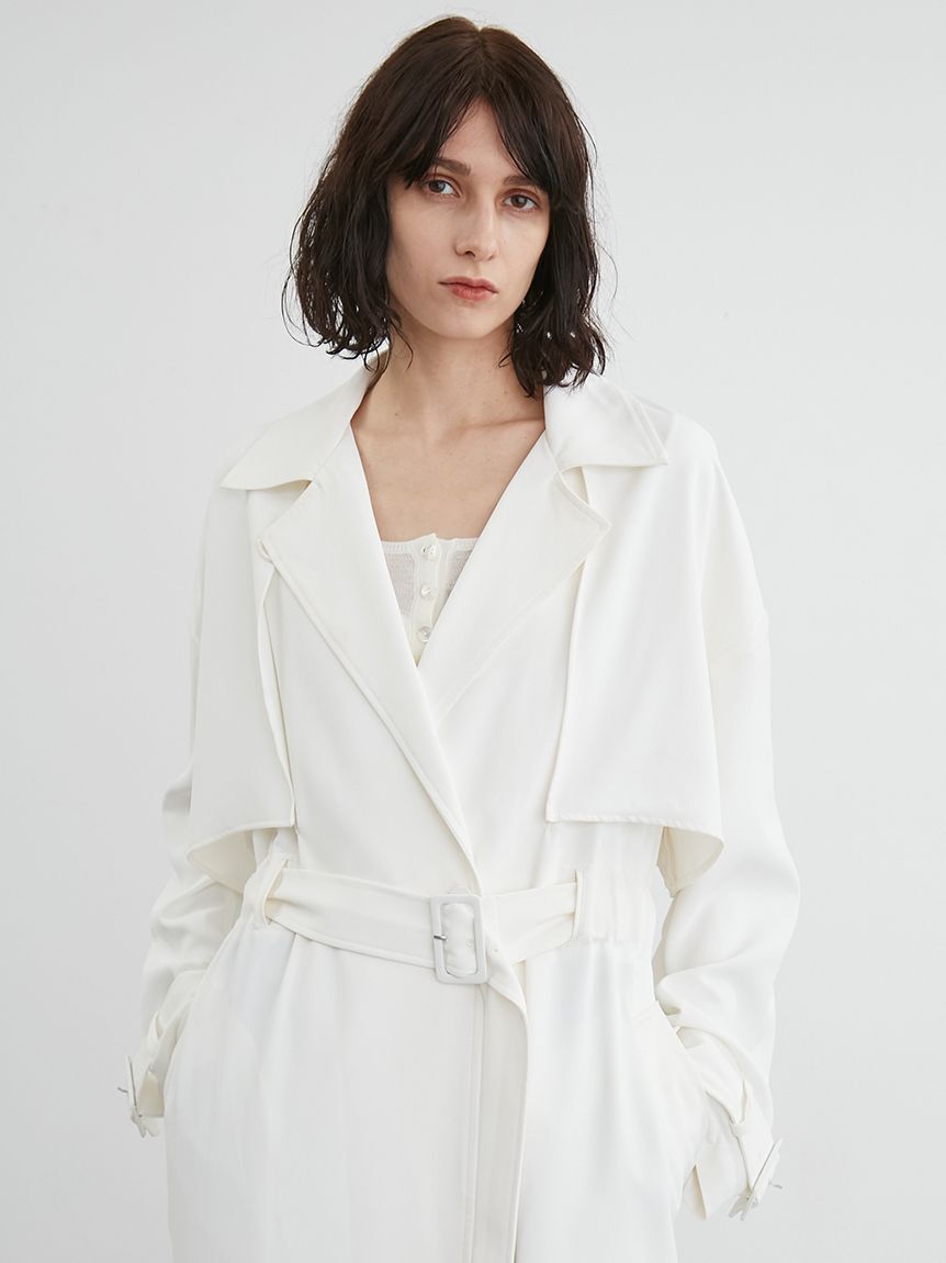 styling/「【セットアップ対応】ウエストギャザートレンチコート」|トレンチコート|