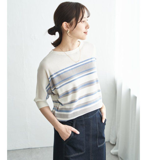 ikka「洗えるドルマンニットプルオーバー」|プルオーバー|