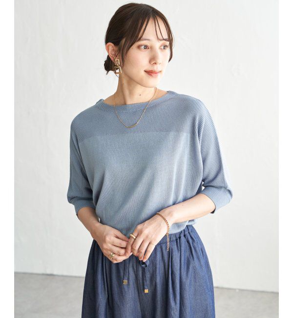 ikka「洗えるドルマンニットプルオーバー」|プルオーバー|