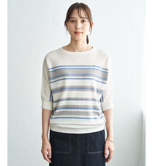 ikka「洗えるドルマンニットプルオーバー」|プルオーバー|