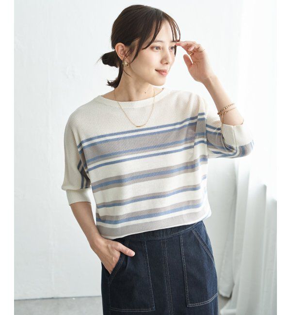 ikka「洗えるドルマンニットプルオーバー」|プルオーバー|