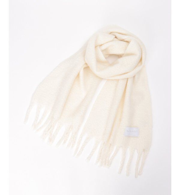 Lbc with Life「バルキーフリンジストール」|マフラー|オフホワイト