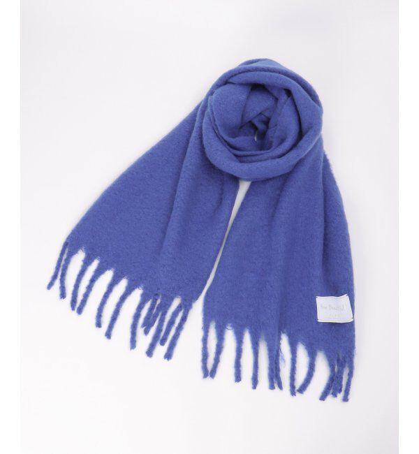 Lbc with Life「バルキーフリンジストール」|マフラー|ブルー