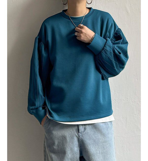 Lbc with Life「ポンチ袖チュールレイヤープルオーバー」|その他|ターコイズブルー