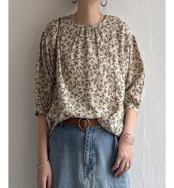 Lbc with Life「ボタニカルプリント2WAYブラウス」|シャツ・ブラウス|
