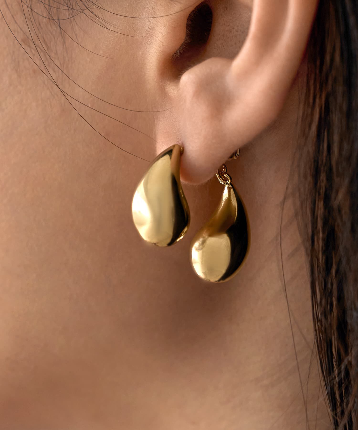 STYLE DELI「前後でぷっくりペイズリーピアス」|ピアス|