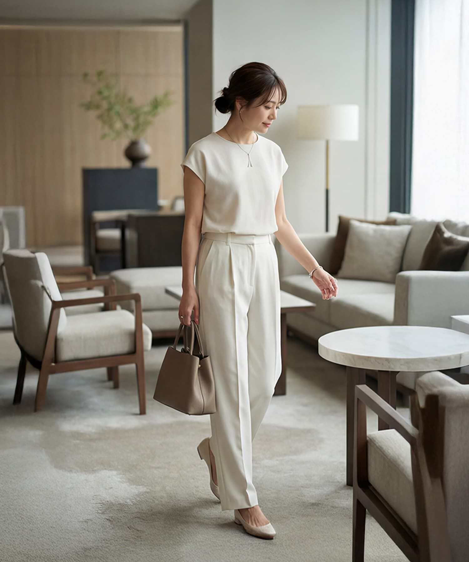 STYLE DELI「【DELI by】トライアングルドロップY字ラリエットネックレス」|ネックレス|