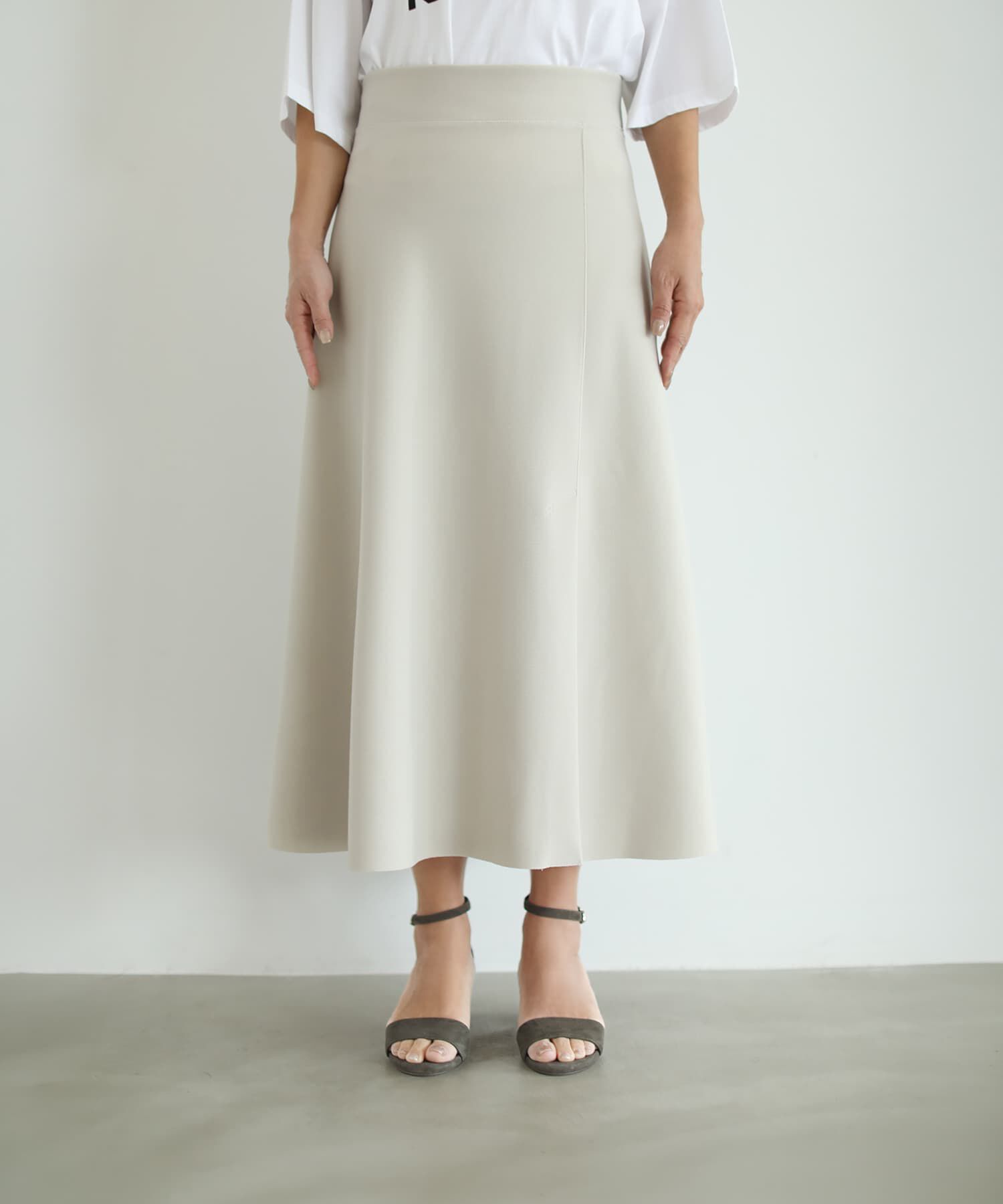STYLE DELI「ストレッチジョーゼットAラインスカート」|台形|