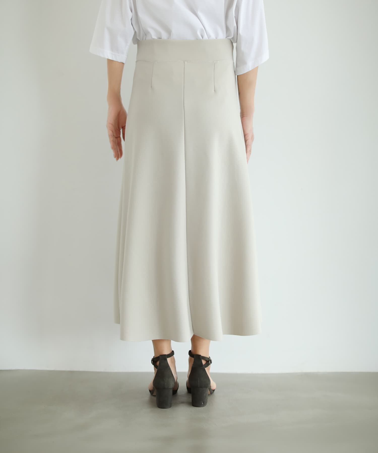 STYLE DELI「ストレッチジョーゼットAラインスカート」|台形|