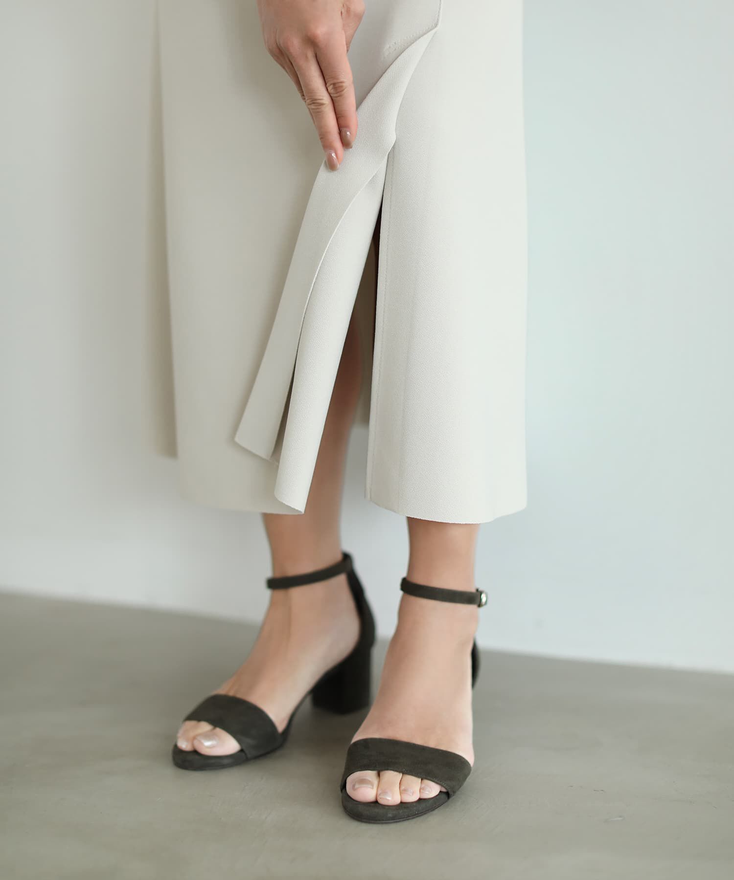 STYLE DELI「ストレッチジョーゼットAラインスカート」|台形|