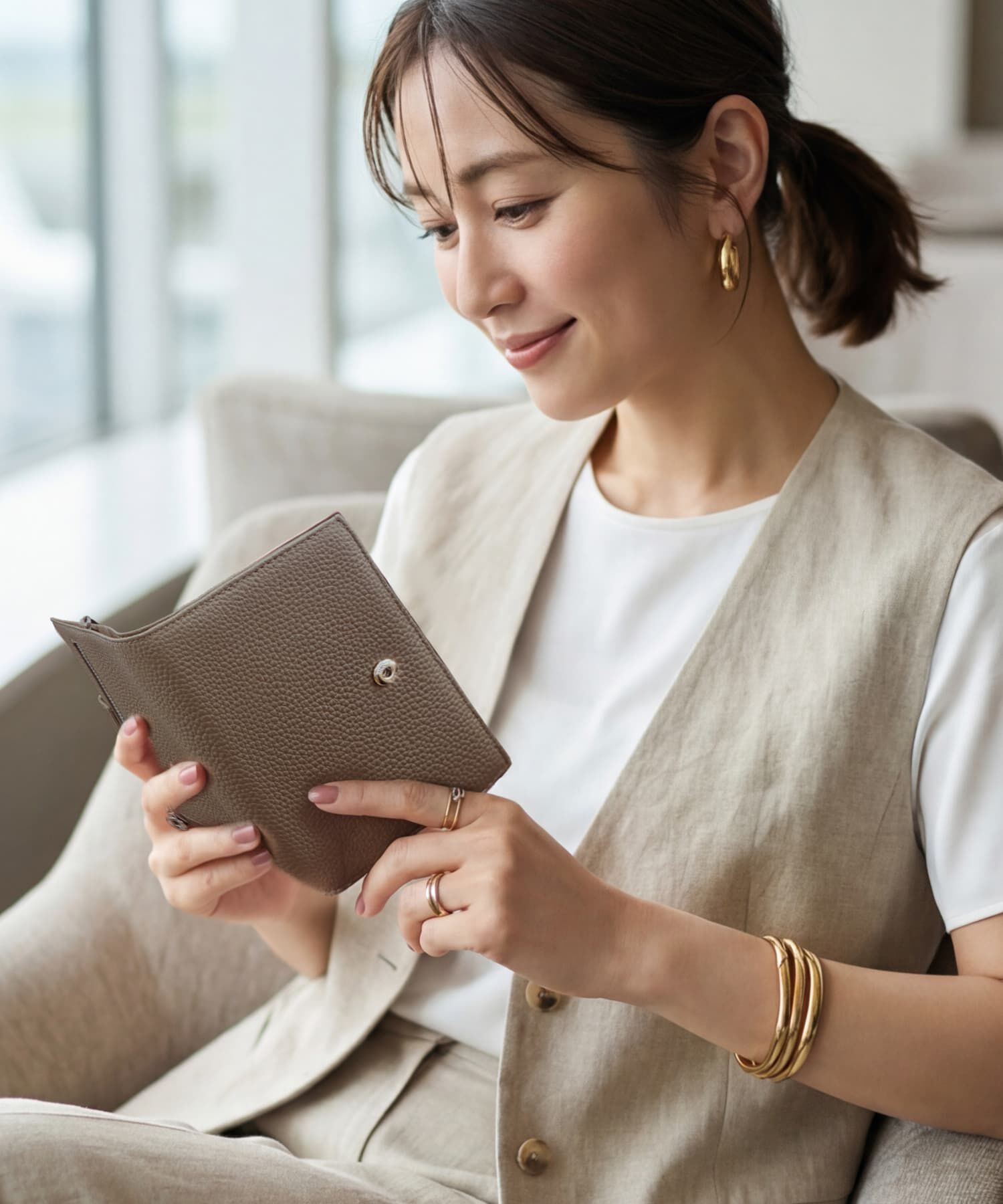 STYLE DELI「【DELI by】マルチポケットリアルレザーパスポートウォレット」|財布|