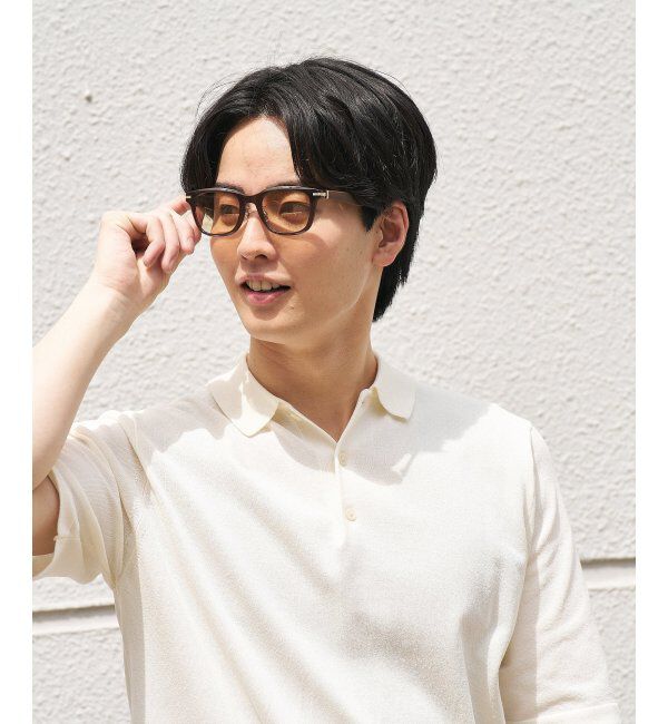  「SUNCUTGlasses/UV100%CUT サングラス レザー調 ラバーテンプル 紫外線対策 UV対策 UVカット ズレ落ち防止」|サングラス|