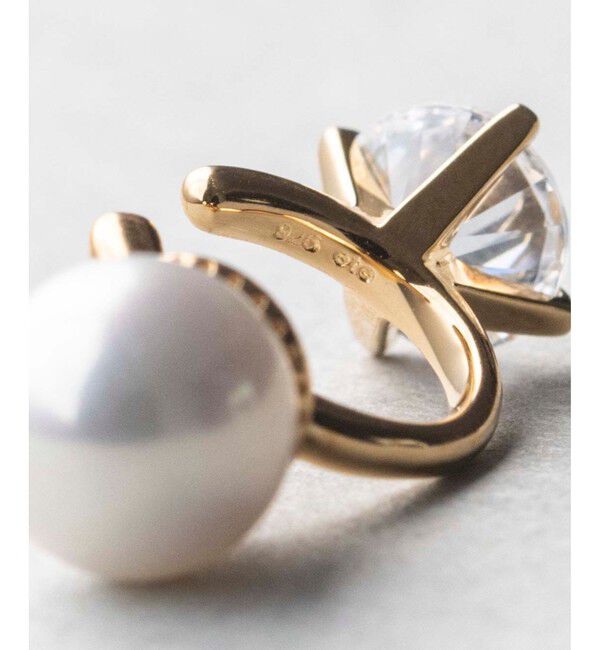 ete「パール/ビジュー リバーシブルイヤリング」|イヤリング|