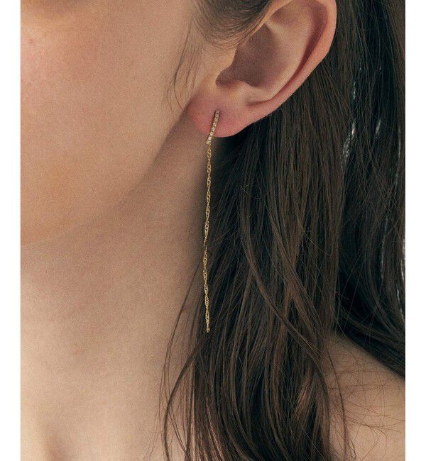 ete「ビジュー チェーン ピアス」|ピアス|