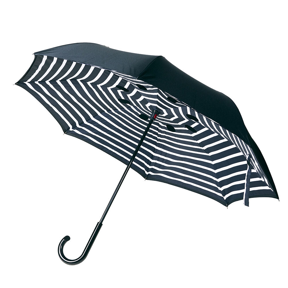BACKYARD FAMILY「2重傘 逆さ傘 長傘 circus サーカス 通販 レディース メンズ 逆さま傘 逆向き」|傘|ブラック1