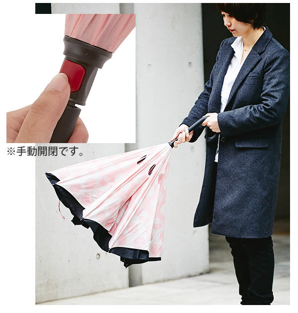 BACKYARD FAMILY「2重傘 逆さ傘 長傘 circus サーカス 通販 レディース メンズ 逆さま傘 逆向き」|傘|